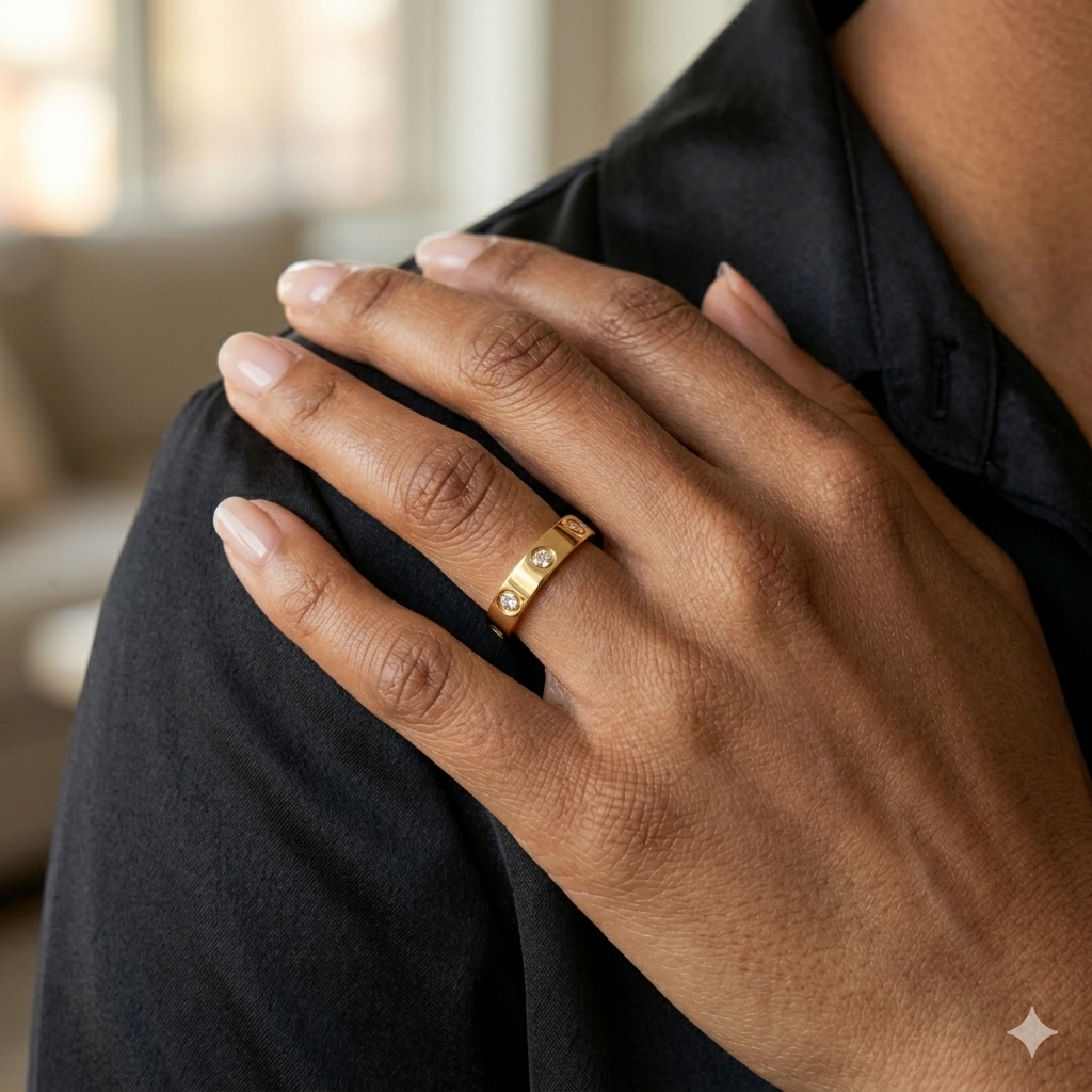 Gold Eternity Band Ring (sample)