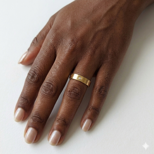 Gold Eternity Band Ring (sample)